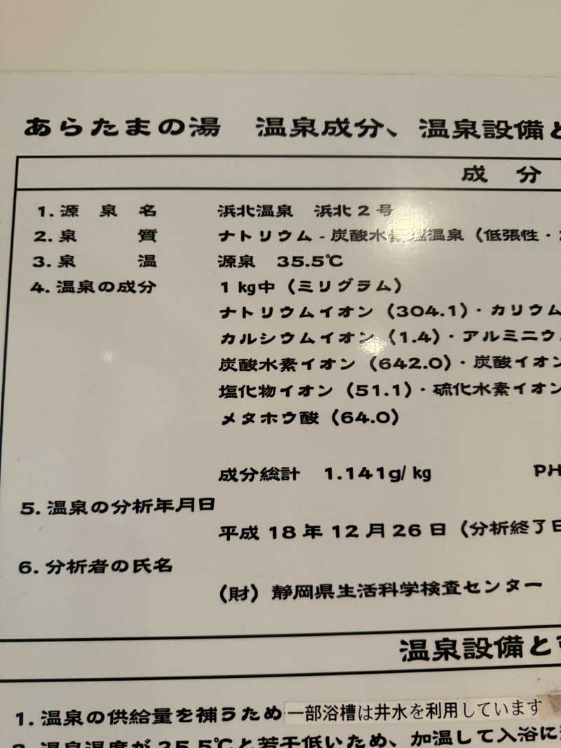 ネコニヒキさんのあらたまの湯のサ活写真