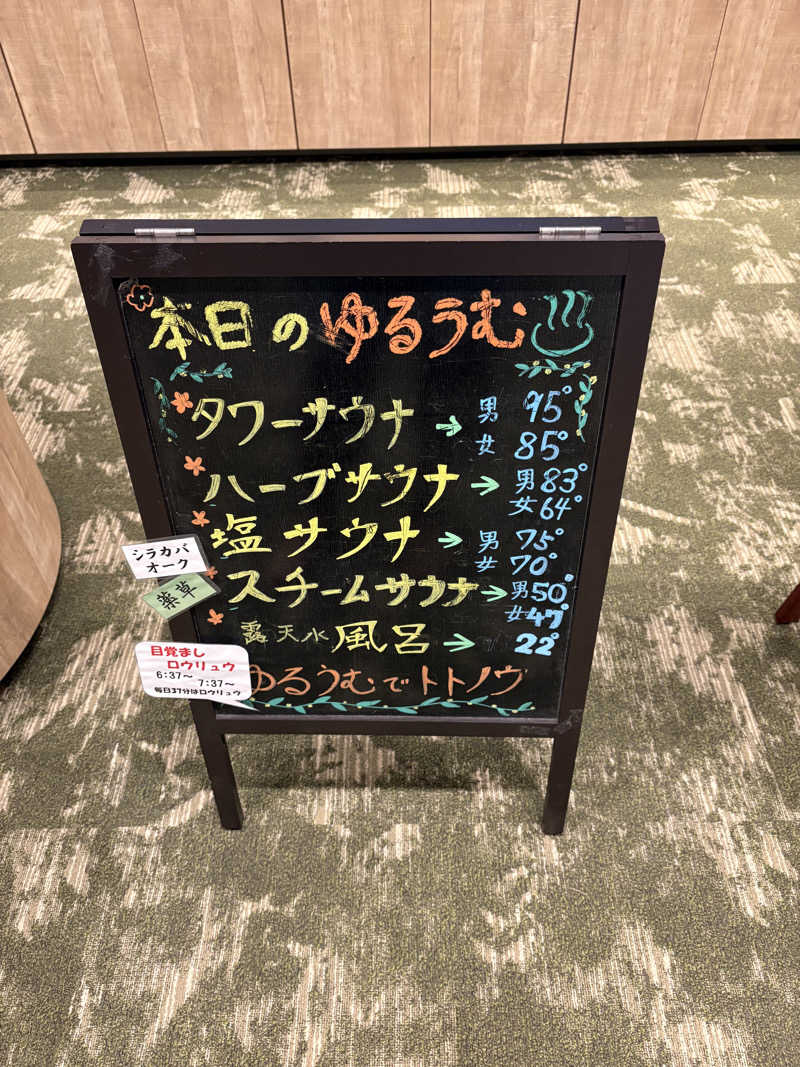 ぴーぽさんのSPA&ごはん ゆるうむ yuluumuのサ活写真