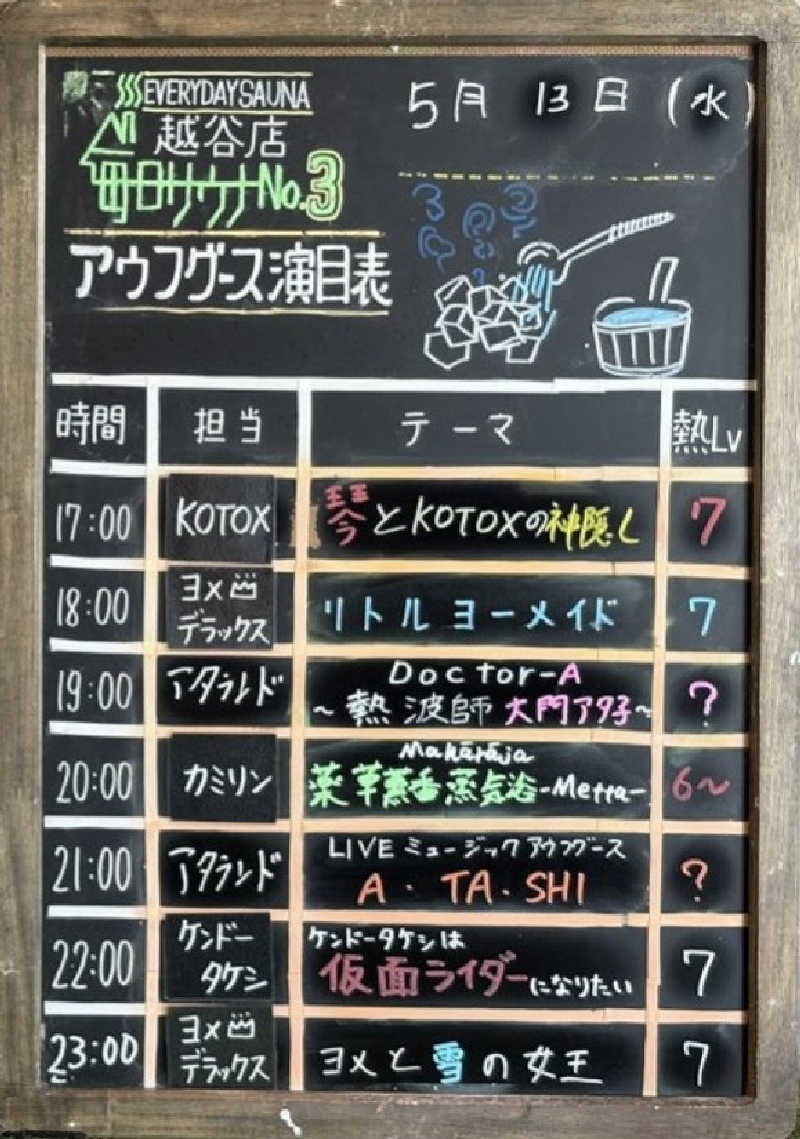 はちさんの毎日サウナ 越谷店のサ活写真