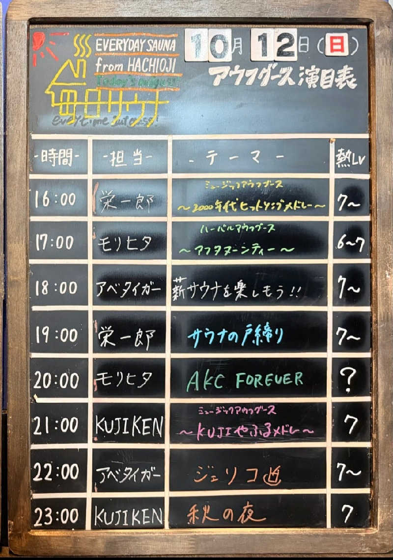 キッムーラさんの毎日サウナ 八王子店のサ活写真