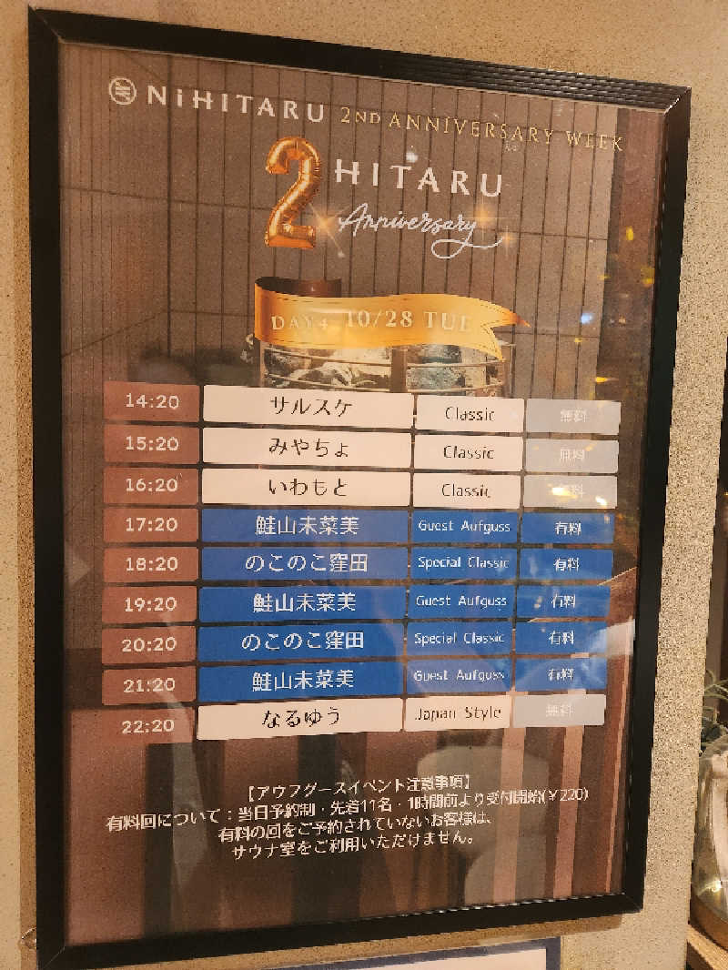 キッムーラさんのsauna&bath NiHITARUのサ活写真