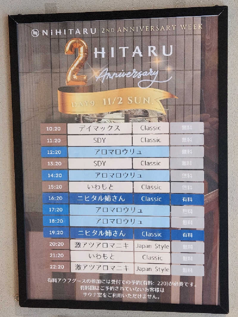 キッムーラさんのsauna&bath NiHITARUのサ活写真
