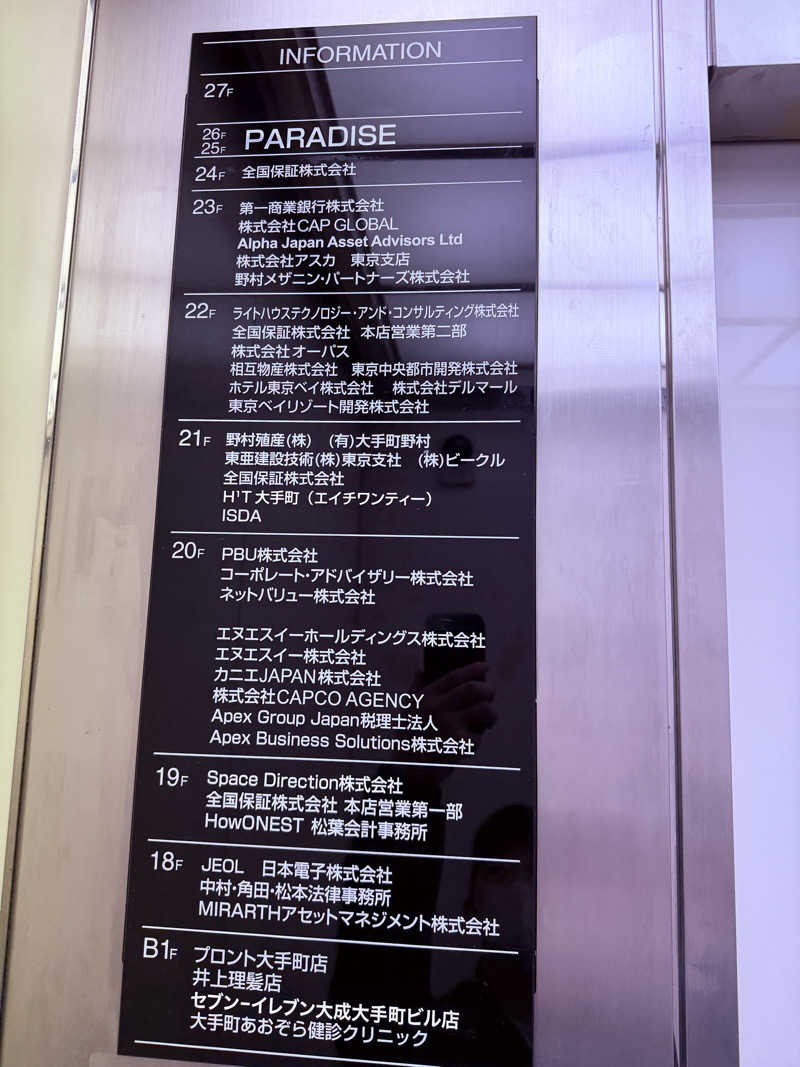 ととのったーさんのPARADISE 大手町のサ活写真