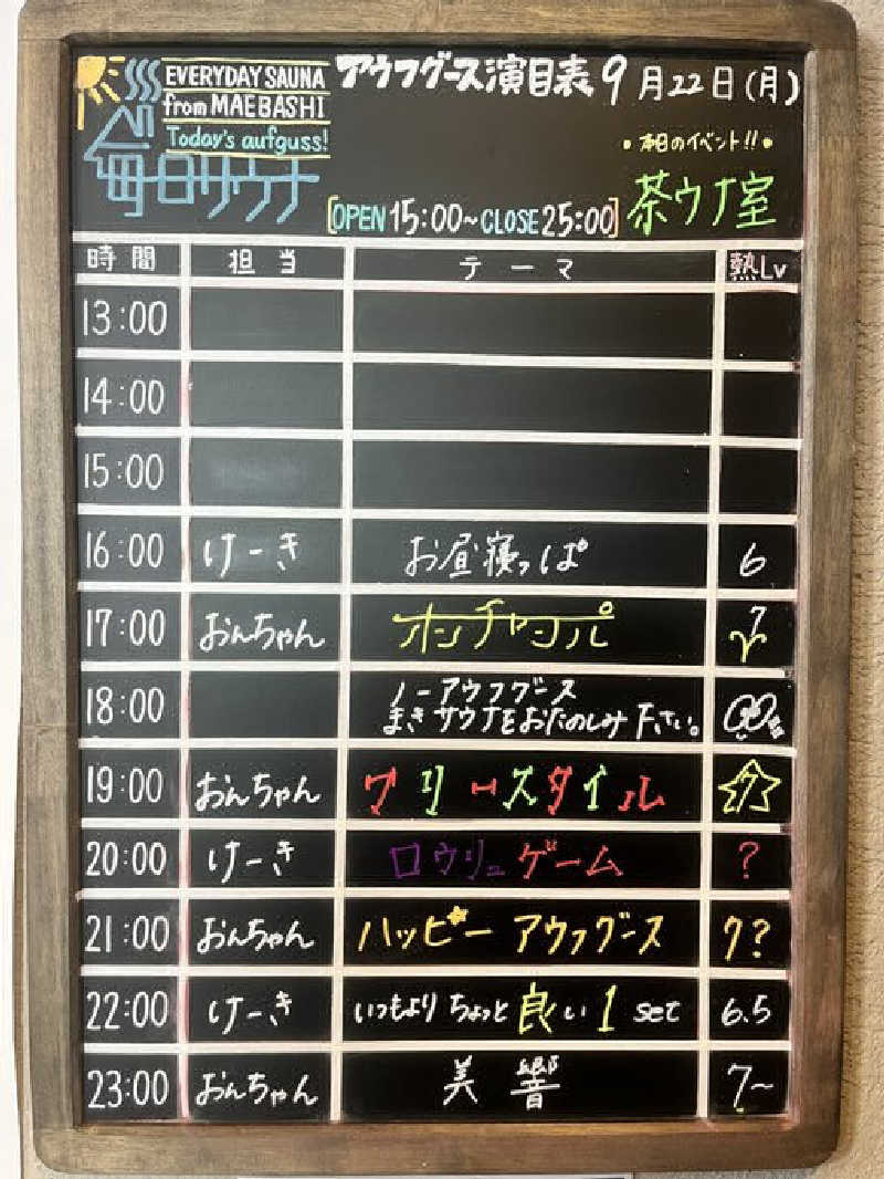 セスコーエンさんの毎日サウナ 前橋本店のサ活写真