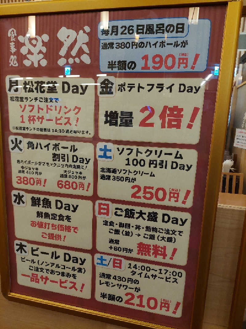 🦍中型ゴリラ🦍さんのみどり楽の湯のサ活写真