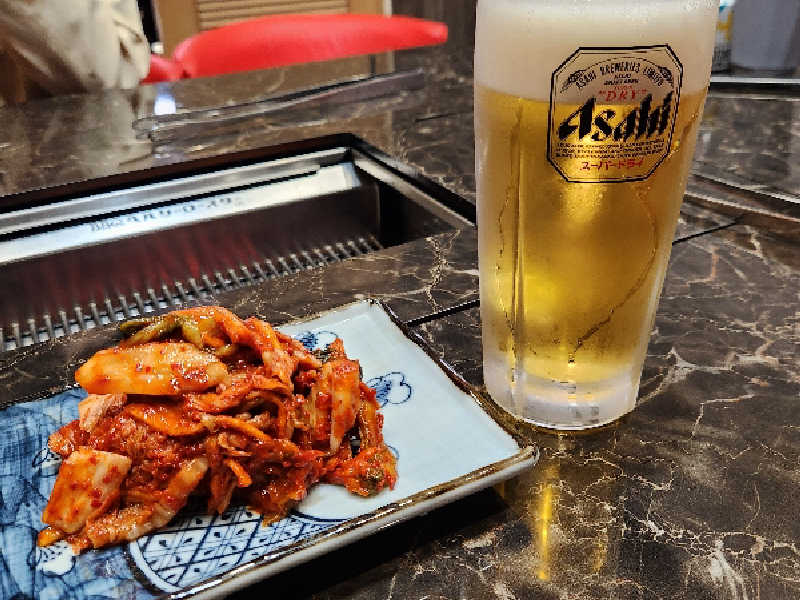 生ビール&キムチ