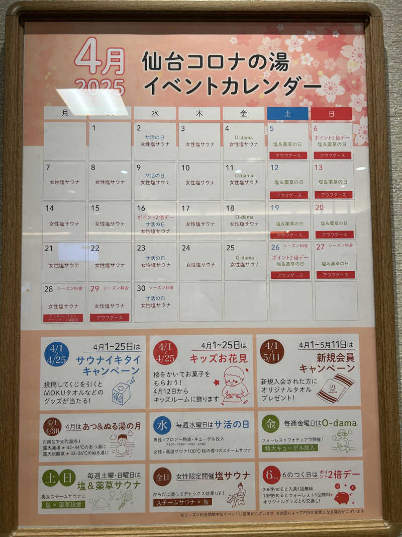 なこちさんの天然温泉 仙台コロナの湯のサ活写真