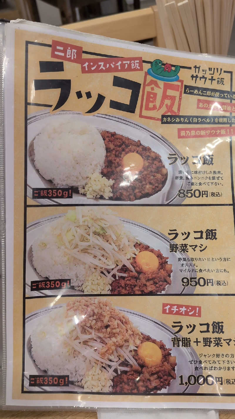 ドラミちゃんさんの湯乃泉 草加健康センターのサ活写真