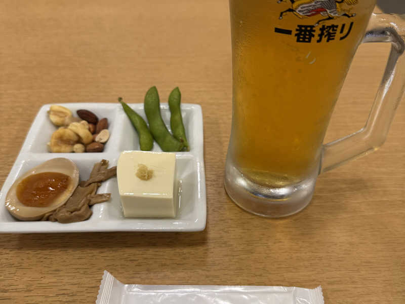 生ビール　湯上がりセット