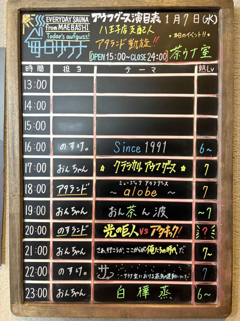 だいや 毎日サ活さんの毎日サウナ 前橋本店のサ活写真