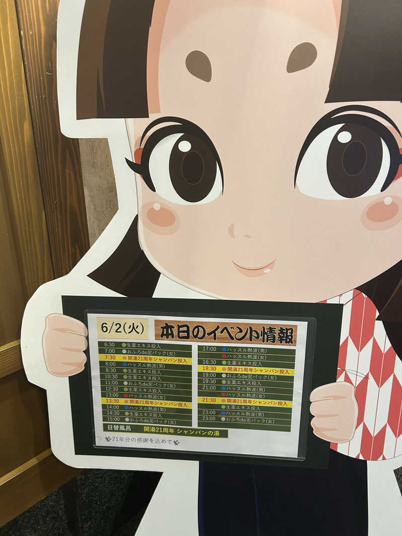 ここいちさんの天然温泉 満天の湯のサ活写真