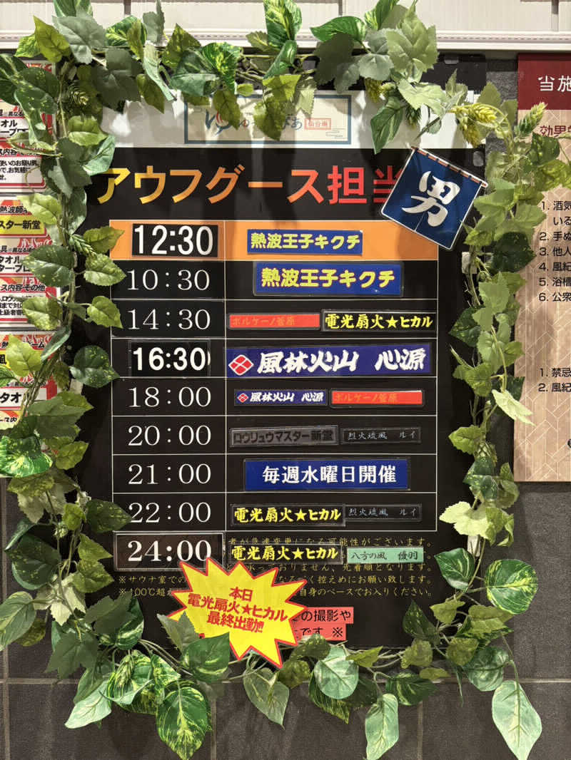 八方の風優羽（略:八風）さんのゆ〜とぴあ仙台南のサ活写真