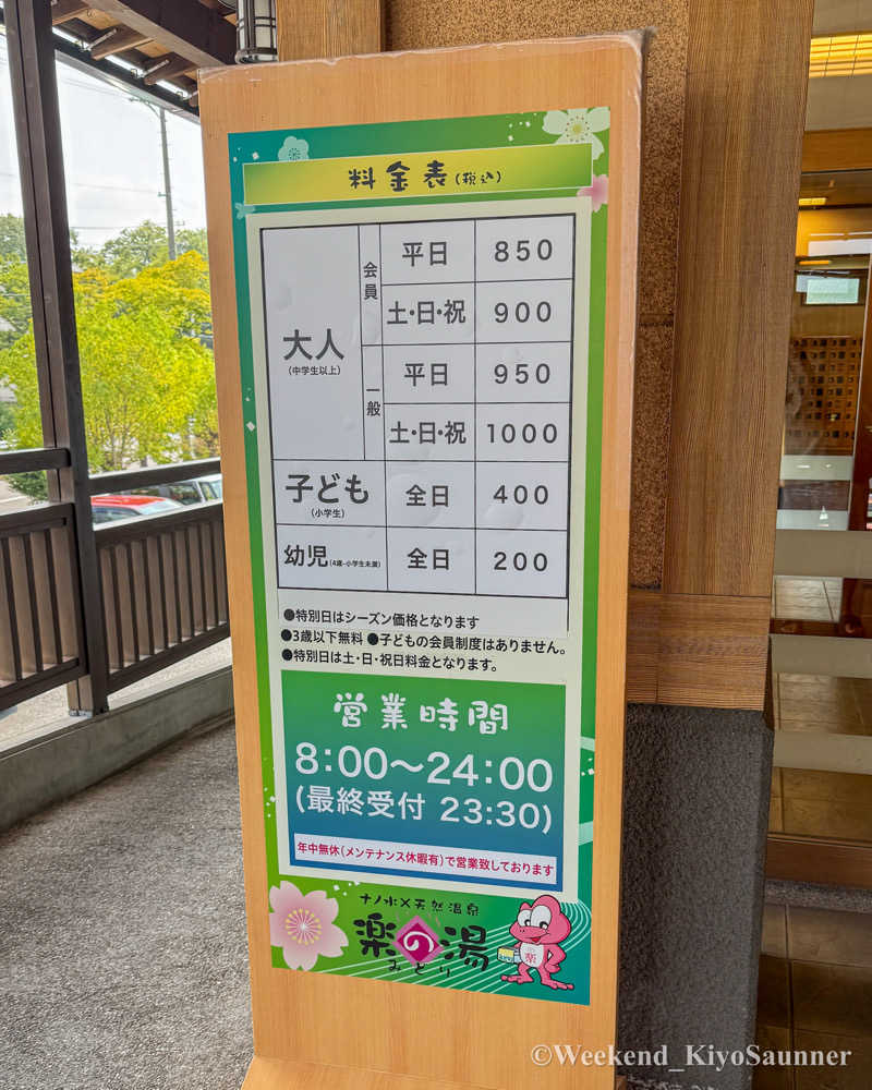 週末KiyoSaunnerさんのみどり楽の湯のサ活写真