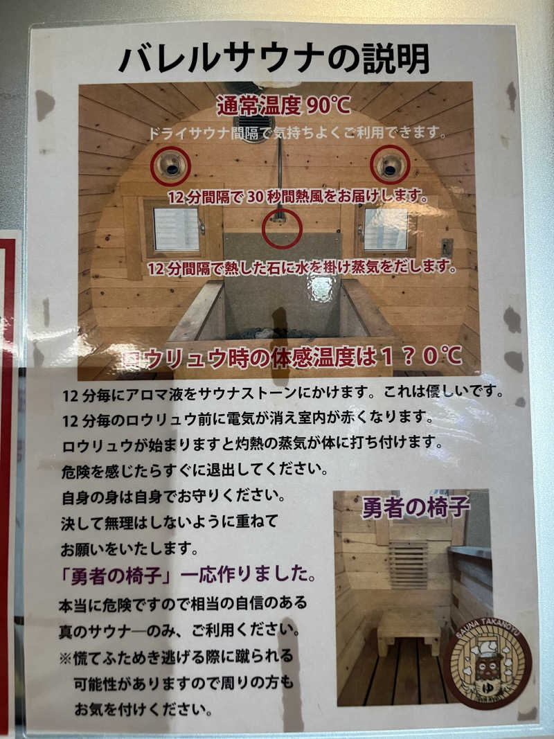 たなかさんの富士山天然水SPA サウナ鷹の湯のサ活写真