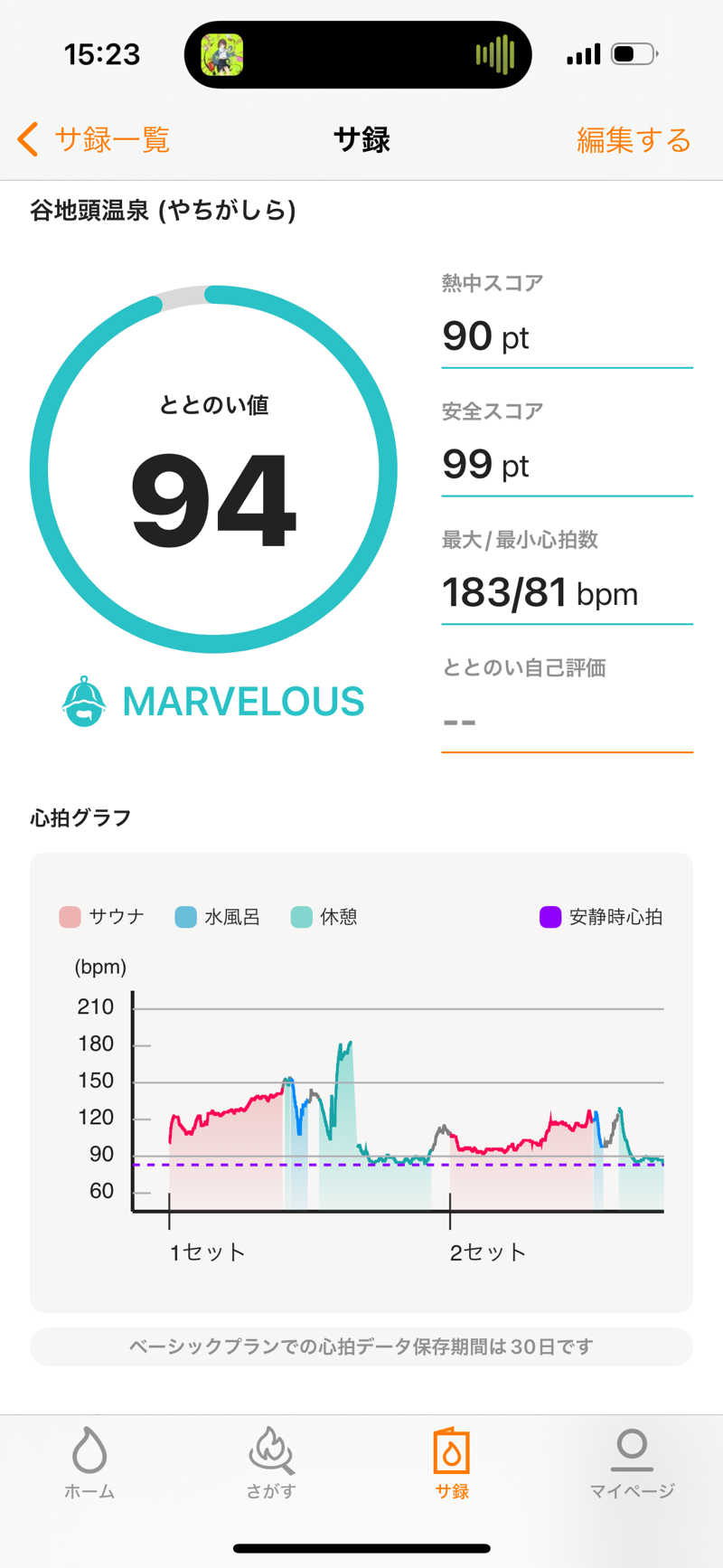 あいさんの谷地頭温泉のサ活写真