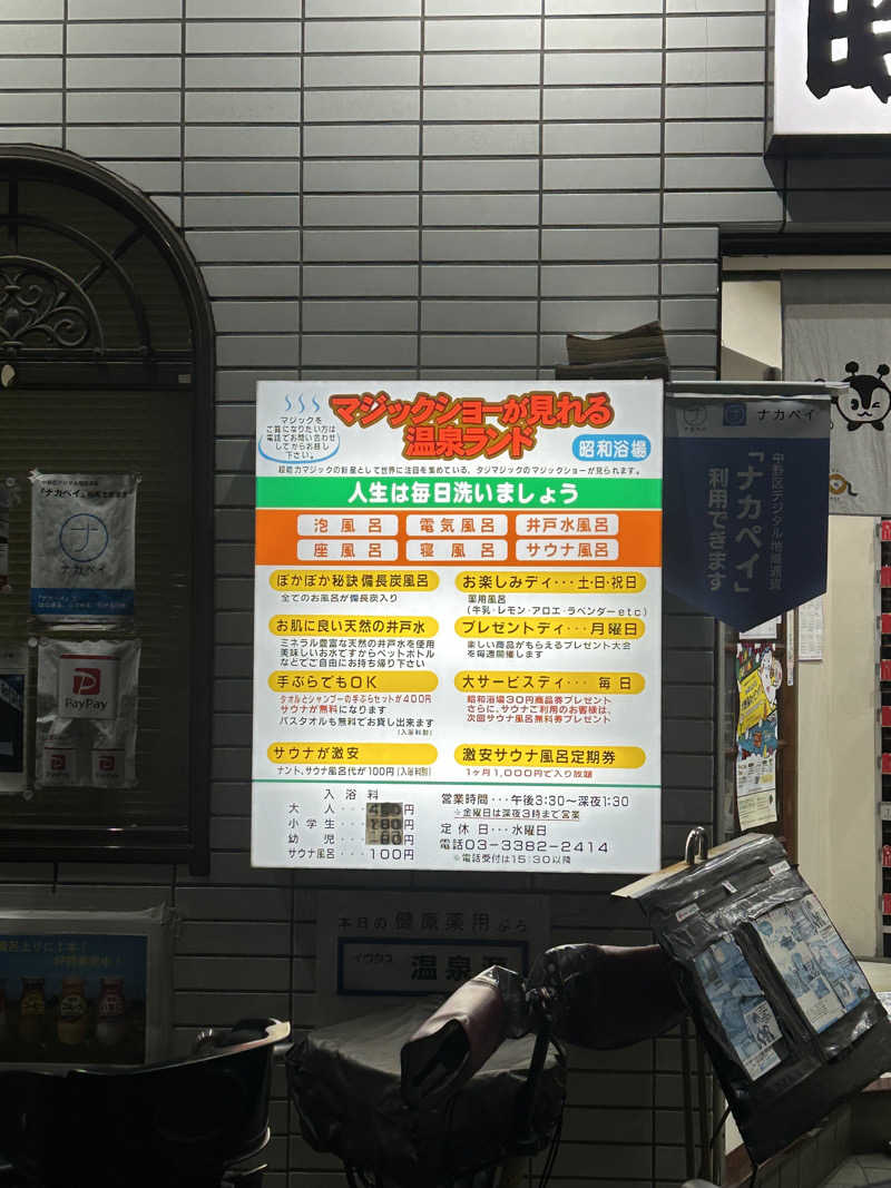 ろたさんのマジック温泉 昭和浴場のサ活写真
