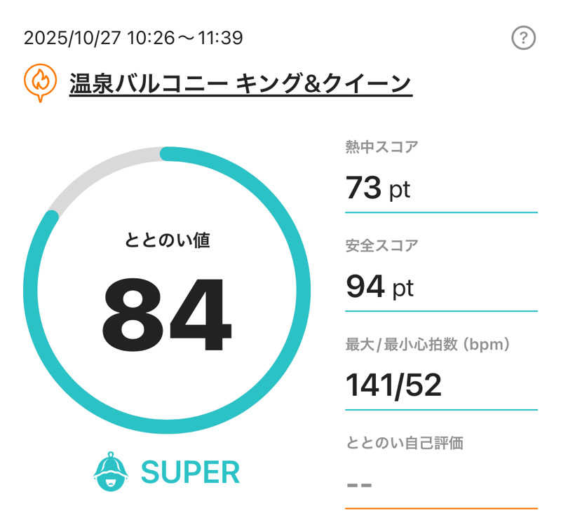 37TOOさんの温泉バルコニー キング&クイーンのサ活写真