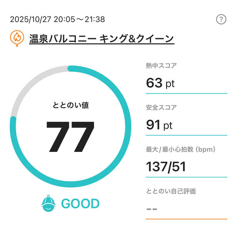 37TOOさんの温泉バルコニー キング&クイーンのサ活写真