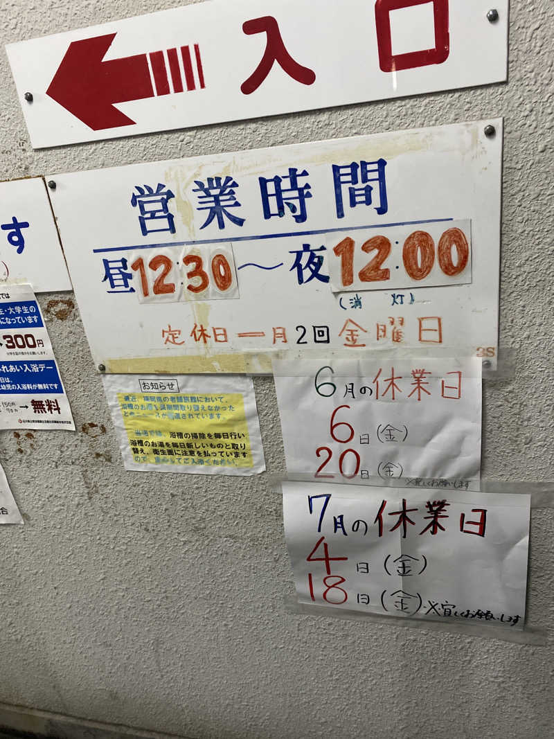 こーじさんの石引温泉 亀の湯のサ活写真