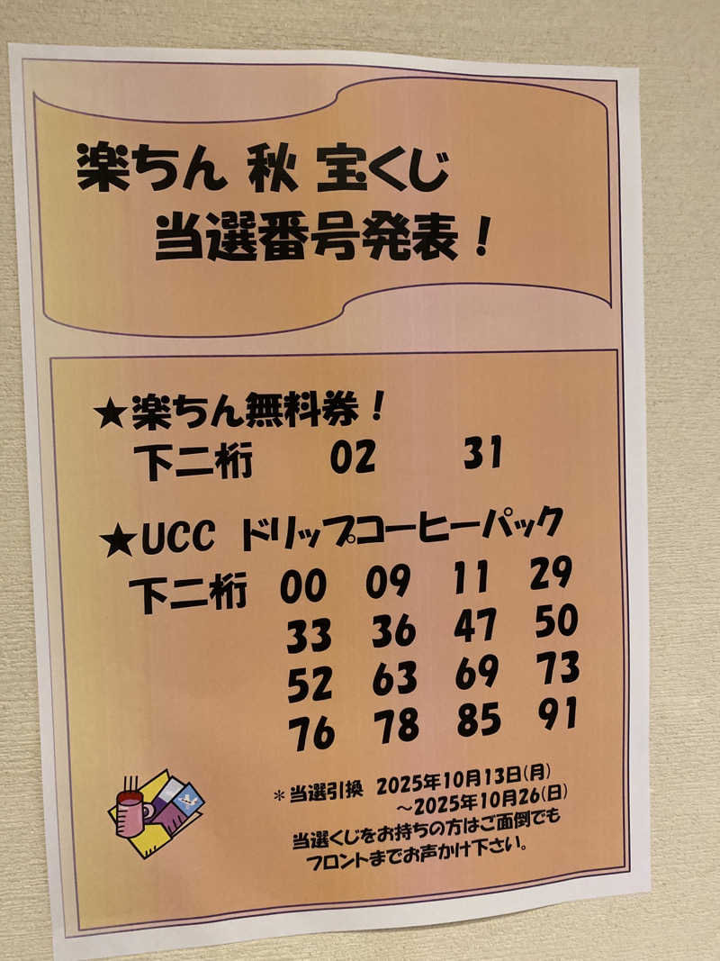 こーじさんの大桑おんま温泉 楽ちんの湯のサ活写真