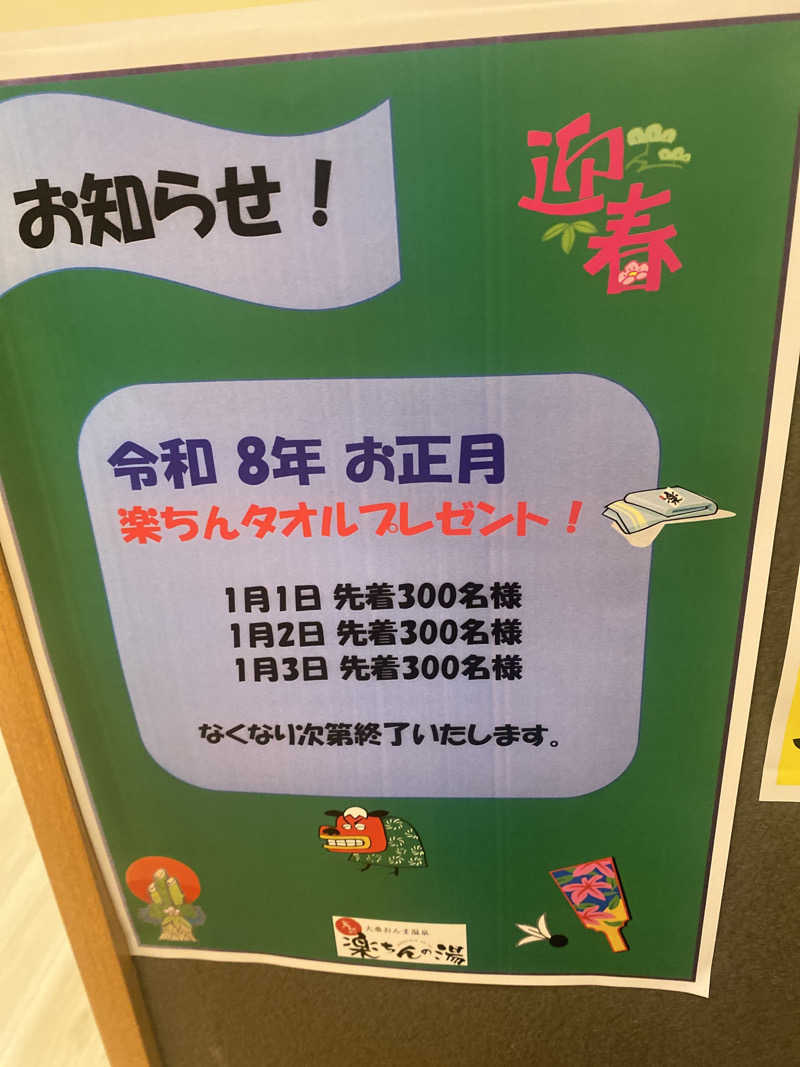 こーじさんの大桑おんま温泉 楽ちんの湯のサ活写真