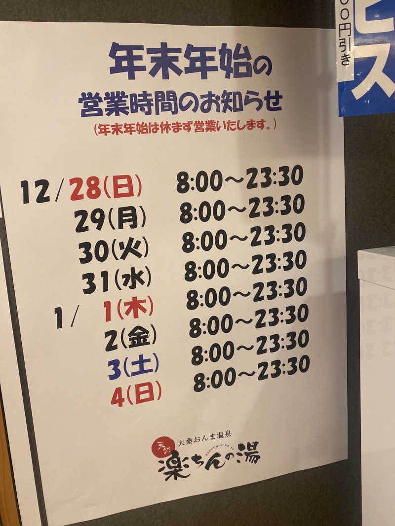 こーじさんの大桑おんま温泉 楽ちんの湯のサ活写真