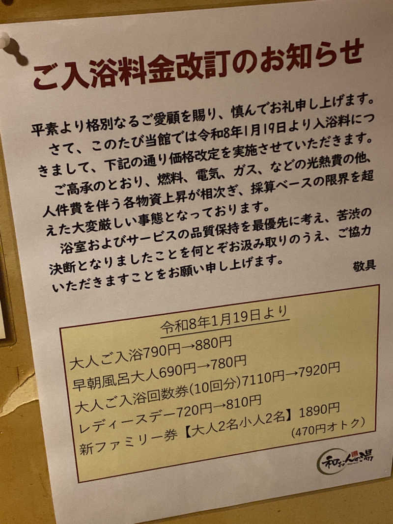 こーじさんの和おんの湯のサ活写真