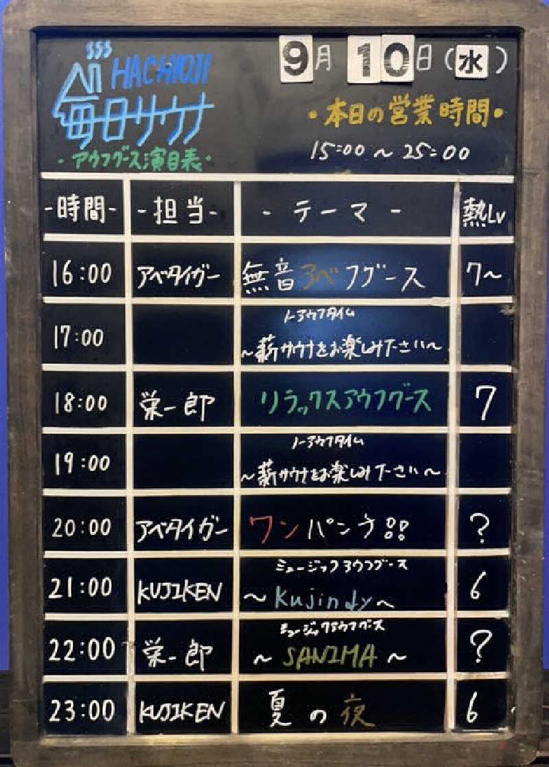 ssrr0510さんの毎日サウナ 八王子店のサ活写真