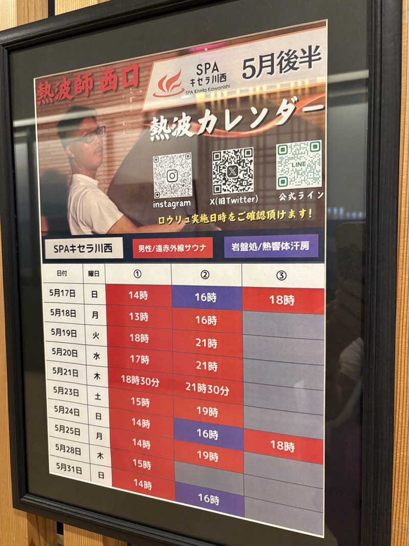YossyさんのSPAキセラ川西のサ活写真