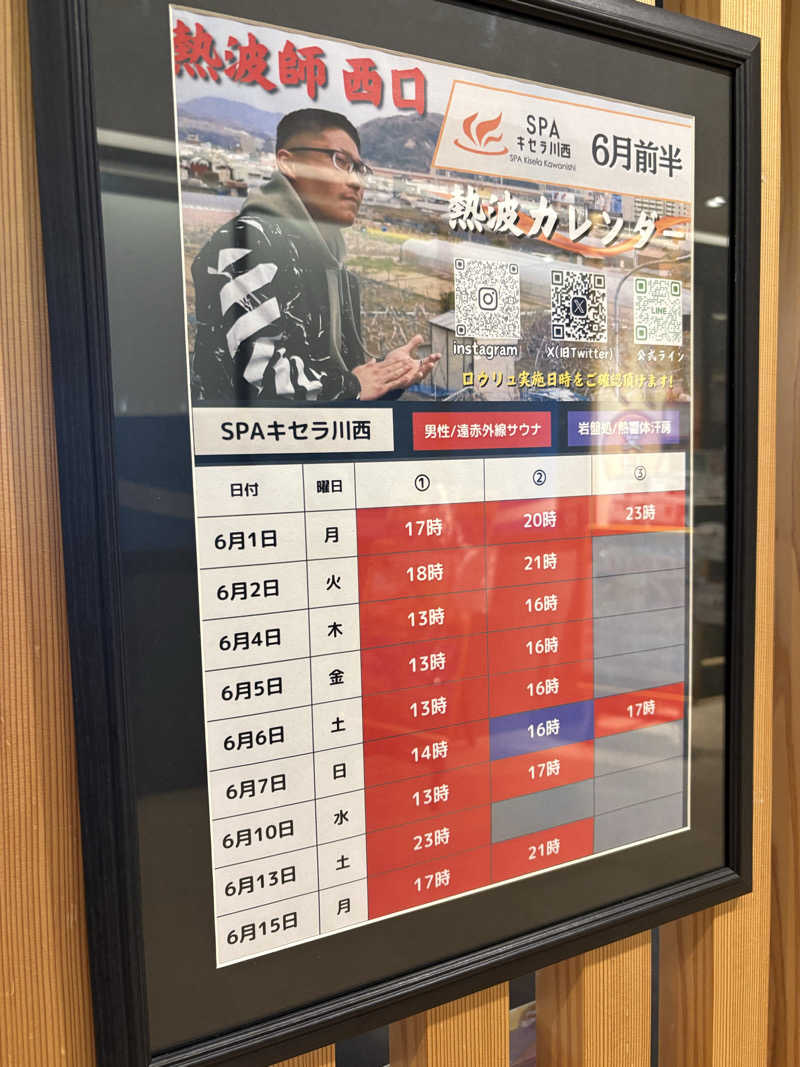 YossyさんのSPAキセラ川西のサ活写真