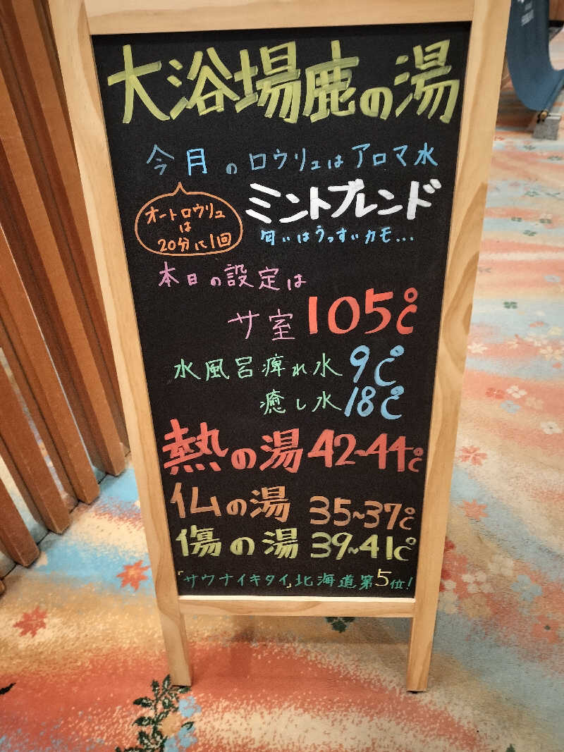 ぺろ👨🏻‍🦲裏神さんの定山渓 鹿の湯のサ活写真
