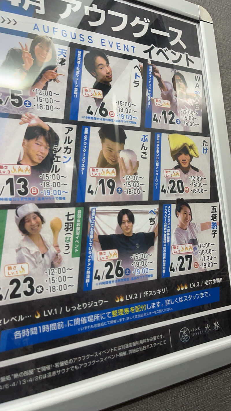 七羽（なう）さんのSPA&HOTEL水春 松井山手のサ活写真