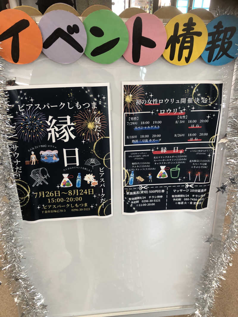 勝利さんのビアスパークしもつまのサ活写真