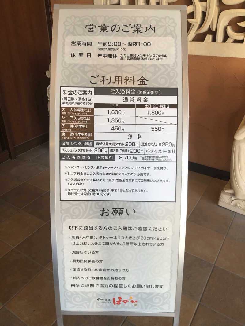 勝利さんののだ温泉 ほのかのサ活写真