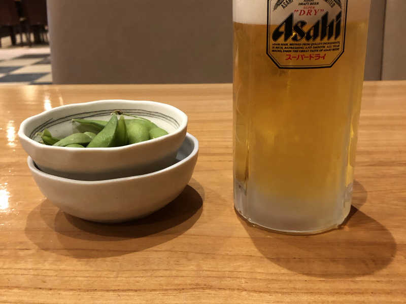生中（アサヒ）と枝豆