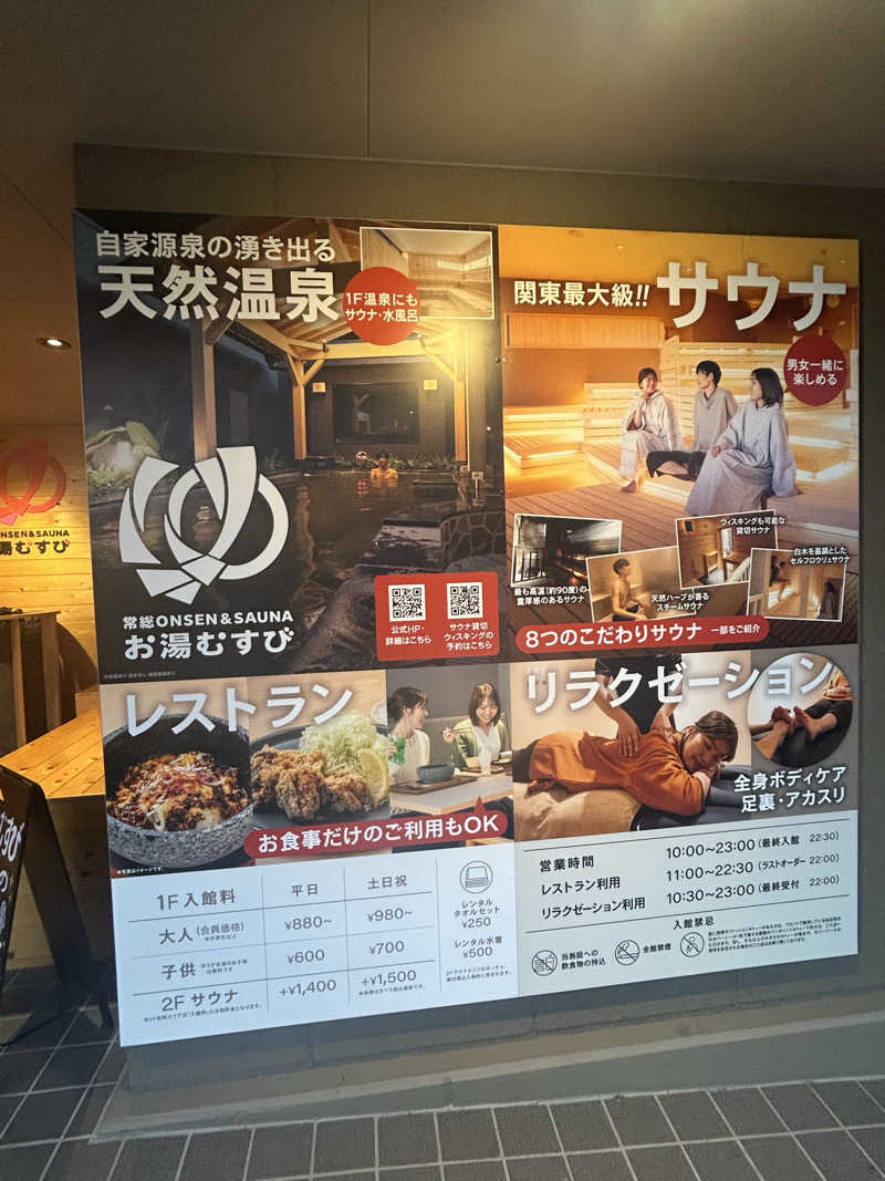 ベイちゃんさんの常総ONSEN&SAUNA お湯むすびのサ活写真