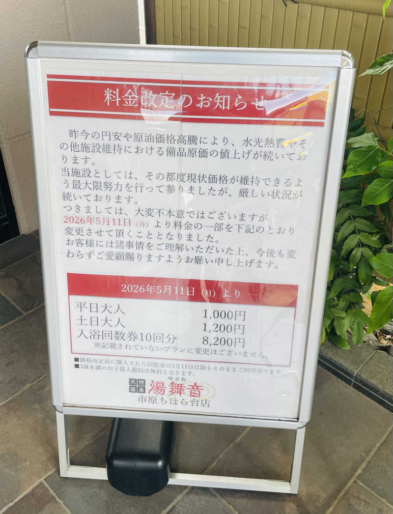 ただそれだけのことさんの天然温泉 湯舞音 市原ちはら台店のサ活写真