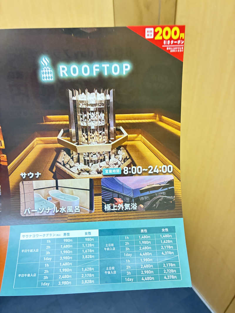 yumさんのROOFTOP(ルーフトップ)のサ活写真
