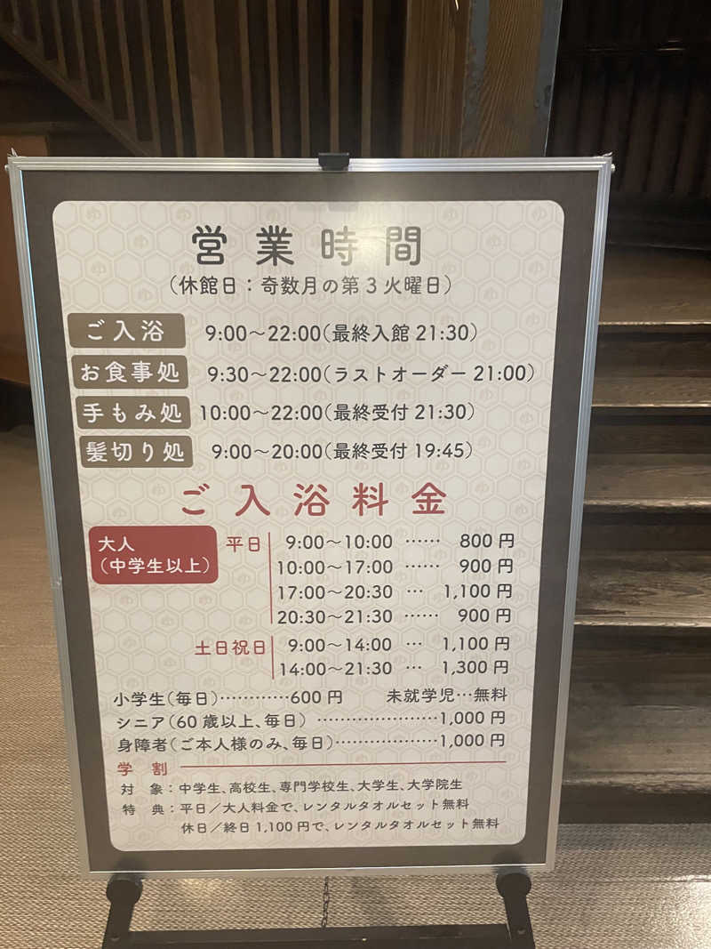 カイシャイキタクナイさんの大谷田温泉 明神の湯のサ活写真