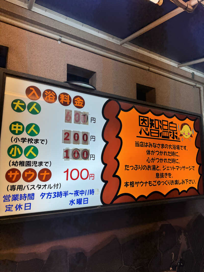 Rightstandsさんの恩智温泉のサ活写真