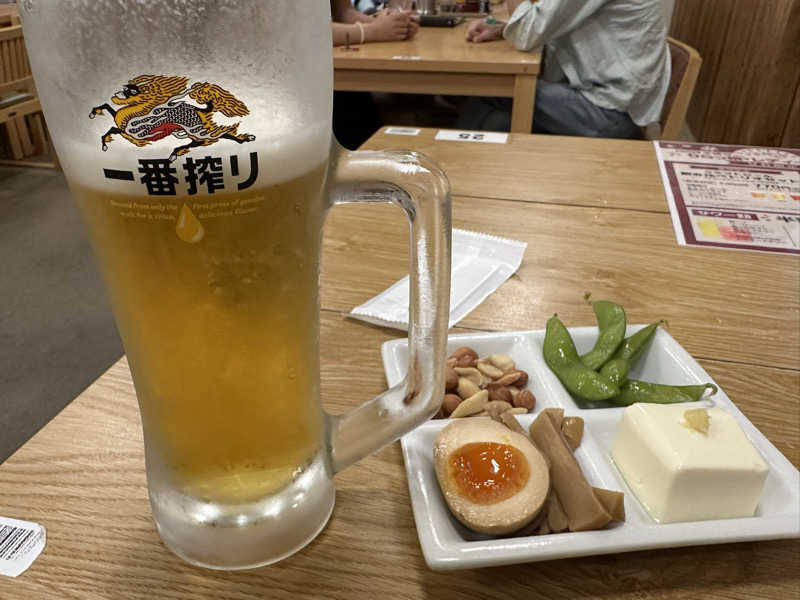 生ビール　湯上がりセット