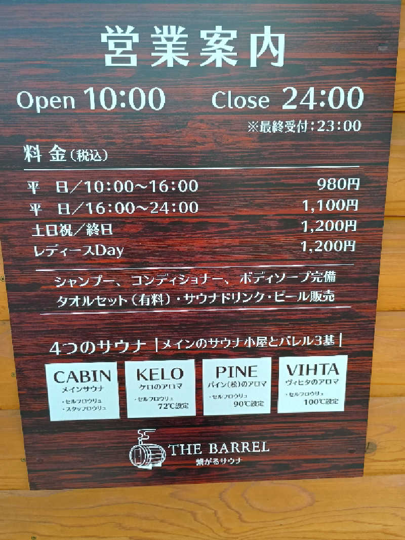 遅れてきたルーキー鹿児島nWoさんの繋がるサウナ THE BARRELのサ活写真
