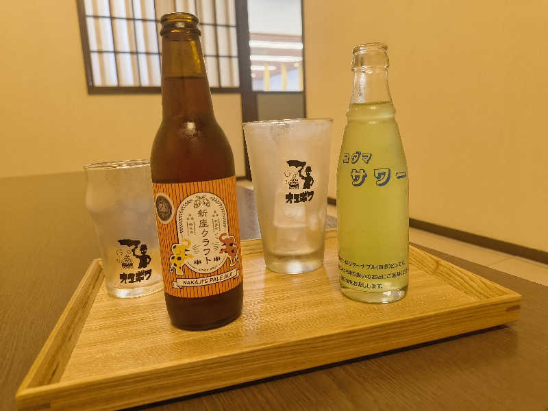 ノンアルりんごサワーと新座ビール