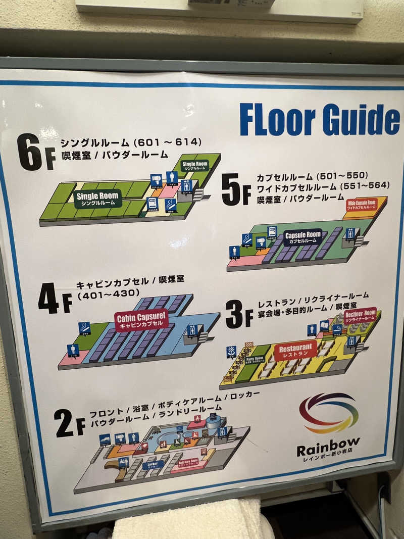 たくさんのサウナ&カプセルホテル レインボー新小岩店のサ活写真