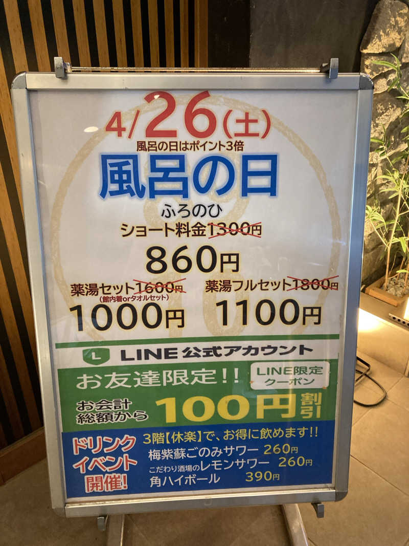 ペスさんの薬湯市原店のサ活写真