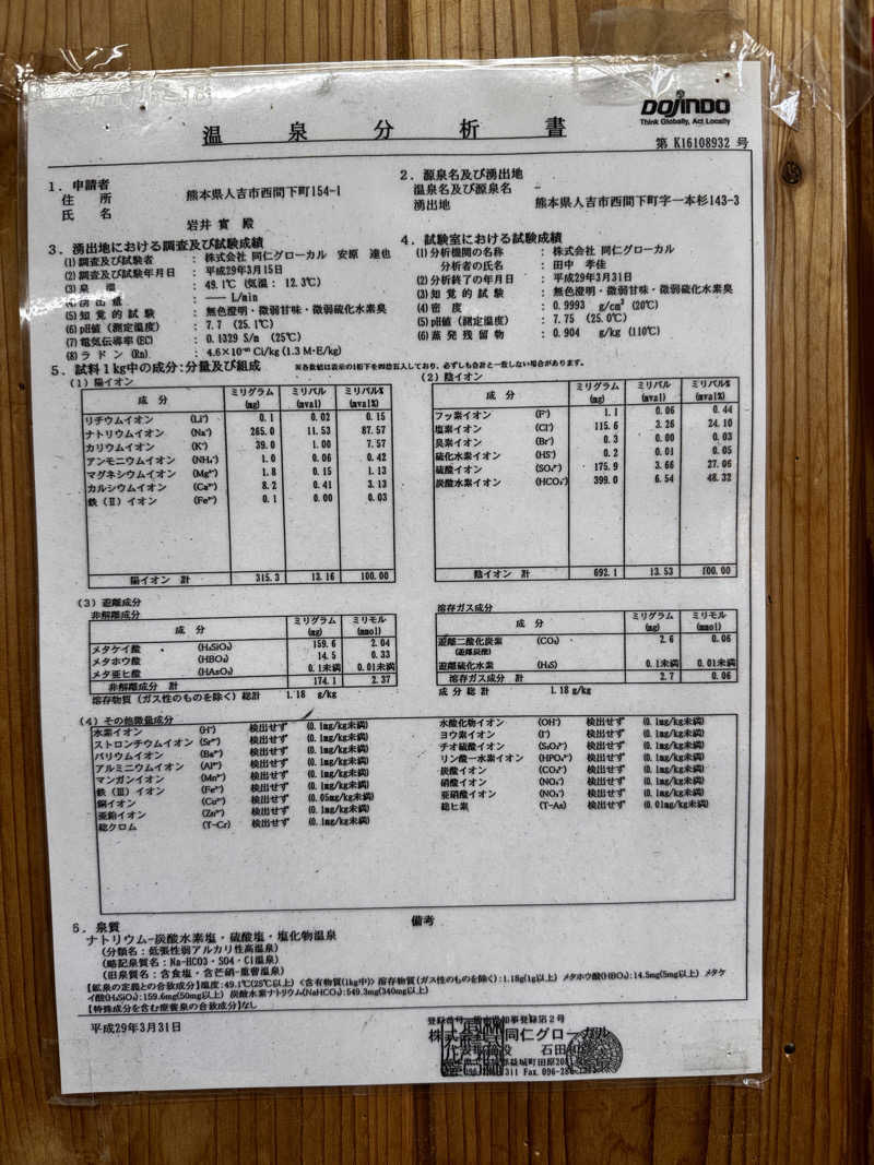 Jenovaさんのいわい温泉 湯の宿 さ蔵のサ活写真