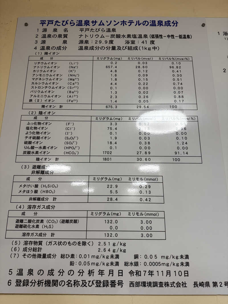 Jenovaさんのサムソンホテル 平戸たびら温泉なごみの湯のサ活写真