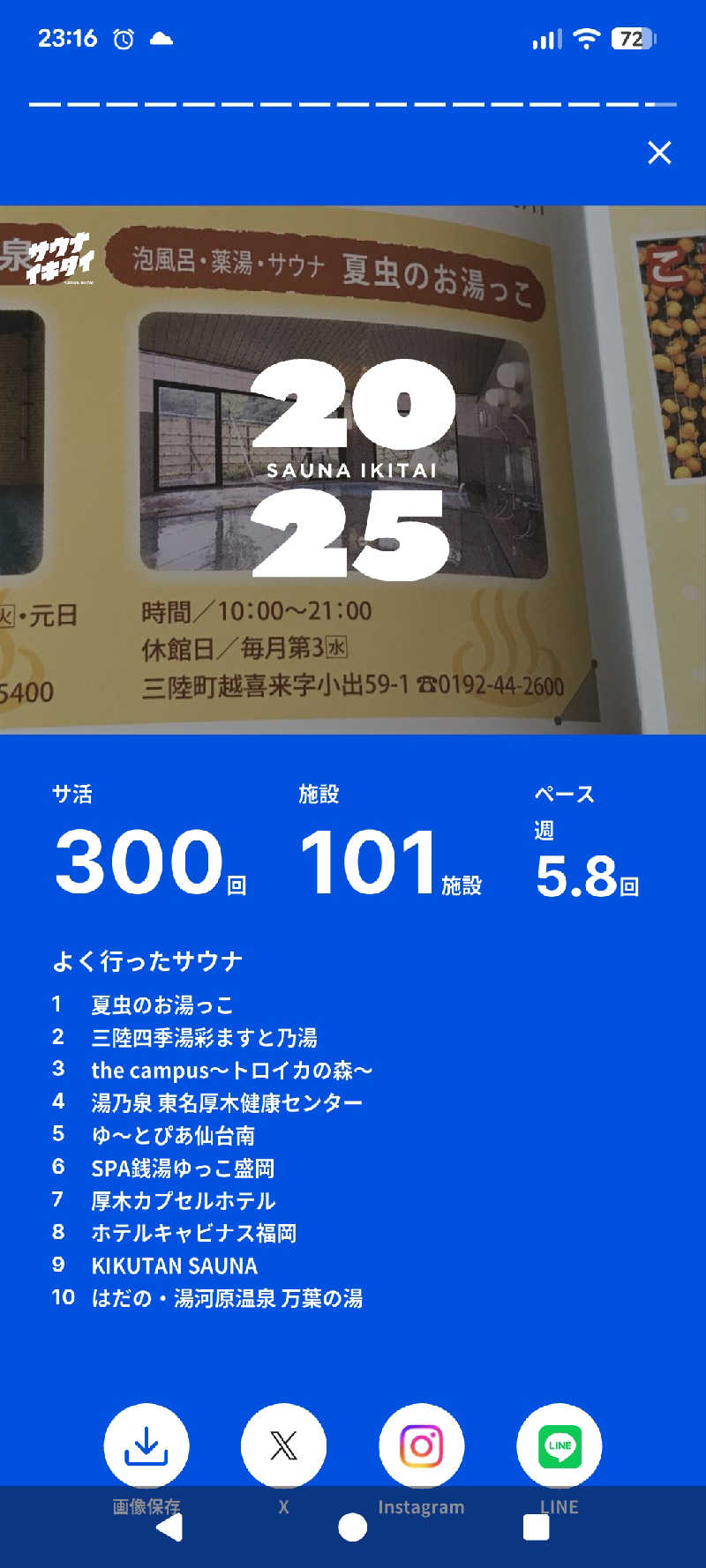 ちゃん丁目の下新屋物語さんの三陸四季湯彩ますと乃湯のサ活写真