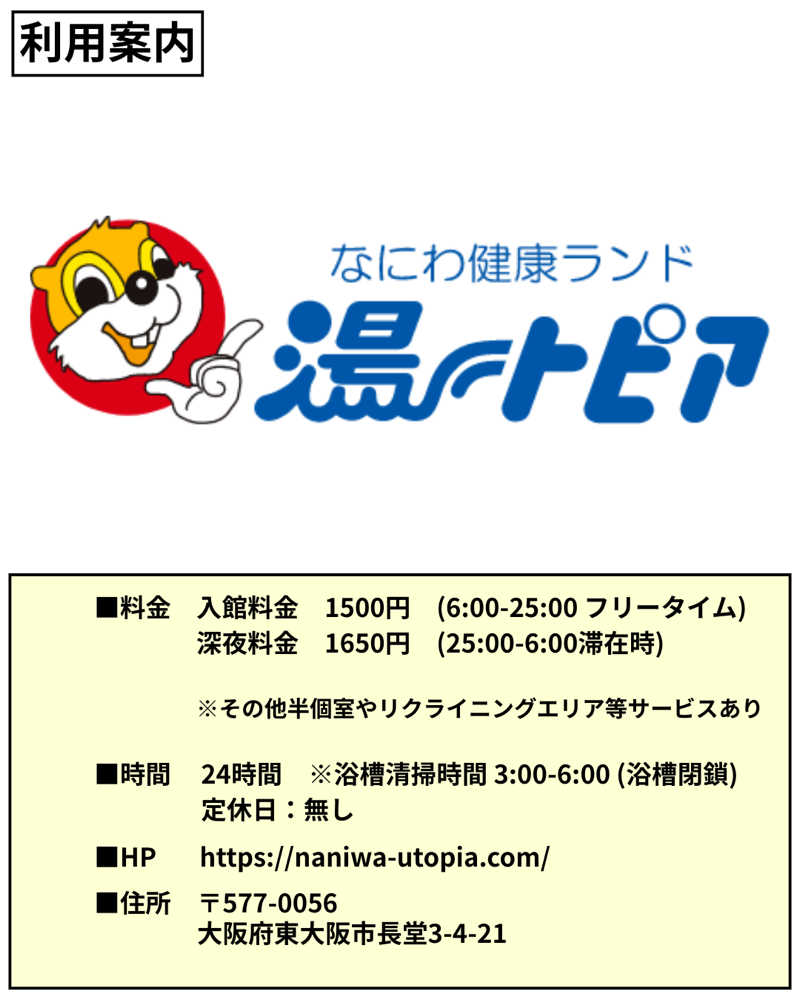 脱サラサウナさんのなにわ健康ランド 湯〜トピアのサ活写真
