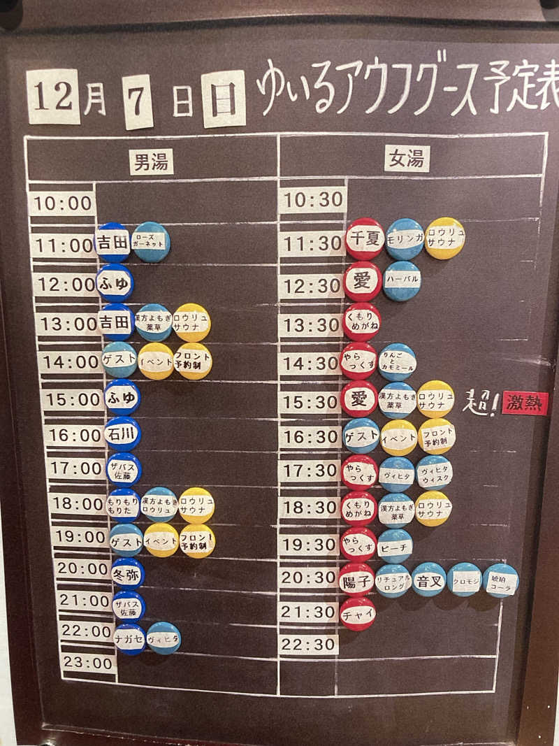 tanu＠125さんの朝日湯源泉ゆいるのサ活写真